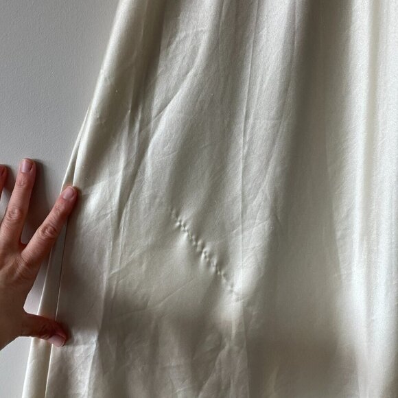 Vintage Anywear Anytime Floral Lace Sheer Bust Slip Dress Cream Small - Picture 6 of 8